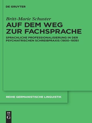 cover image of Auf dem Weg zur Fachsprache